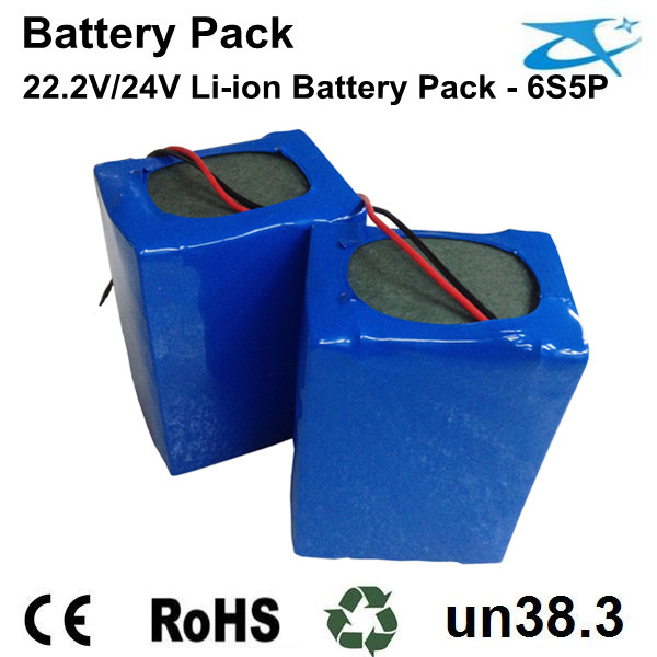 24V/10Ah 18650 Rechargeable cylinder Battery Pack